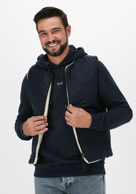 Donkerblauwe FORÉT Bodywarmer REFLECT REVERSIBLE FLEECE VEST - large