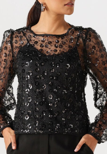 Zwarte OBJECT Top OBJMAISY L/S RE TOP - large