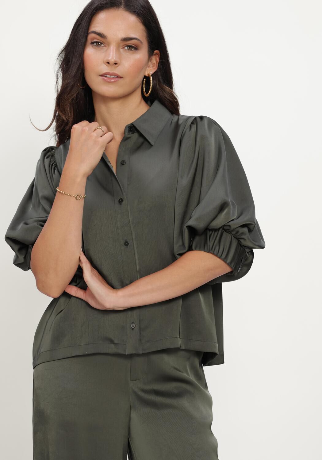 NOTRE-V Dames Blouses Nv-inka Donkergroen