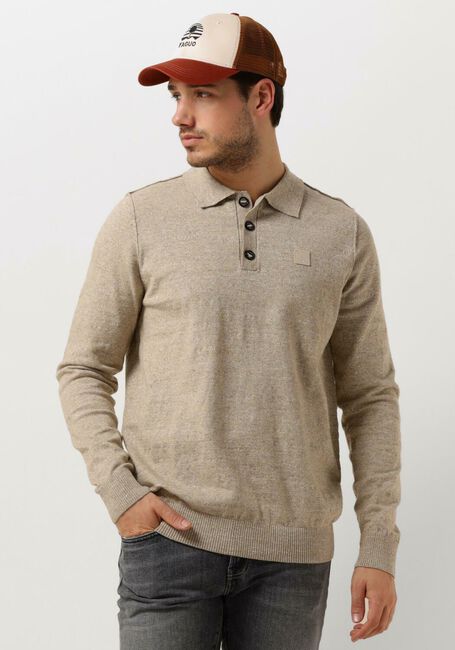 Beige BUTCHER OF BLUE Polo LT CLIFDEN POLO L/S - large