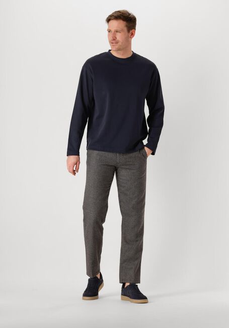 Blauwe SELECTED HOMME T-shirt SLHLOOSEOSCAR LS O-NECK TEE NOOS - large