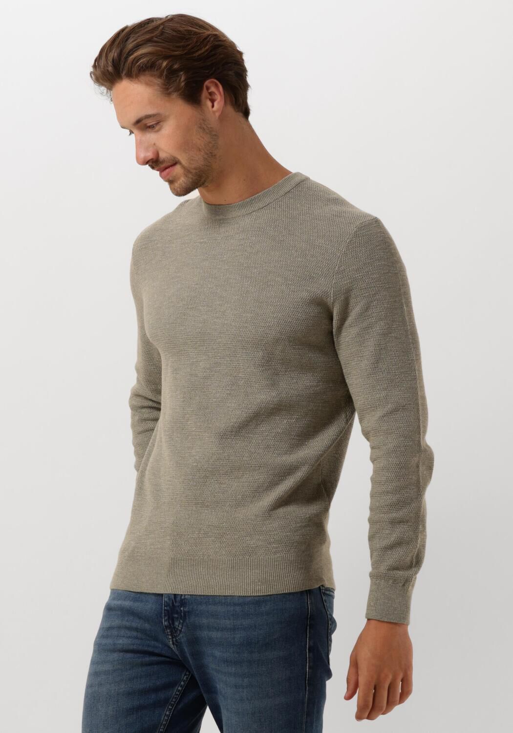 PROFUOMO Heren Truien & Vesten Pullover Crew Neck Groen