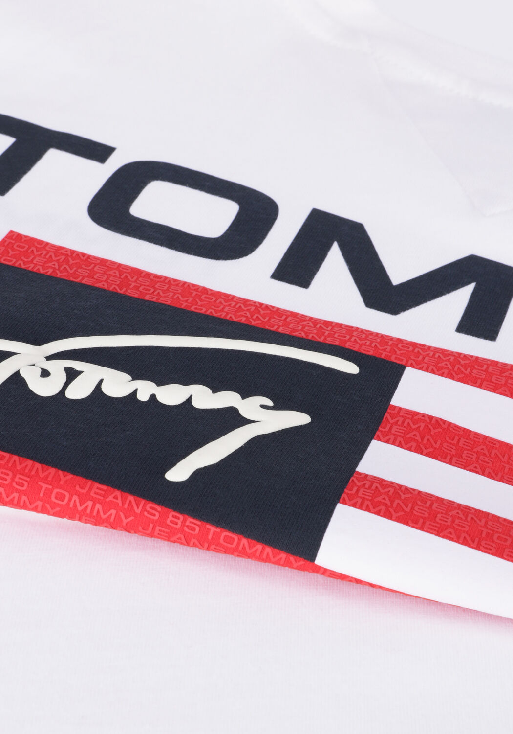 Witte TOMMY JEANS T-shirt CLSC ATHLETIC FLAG TEE - large