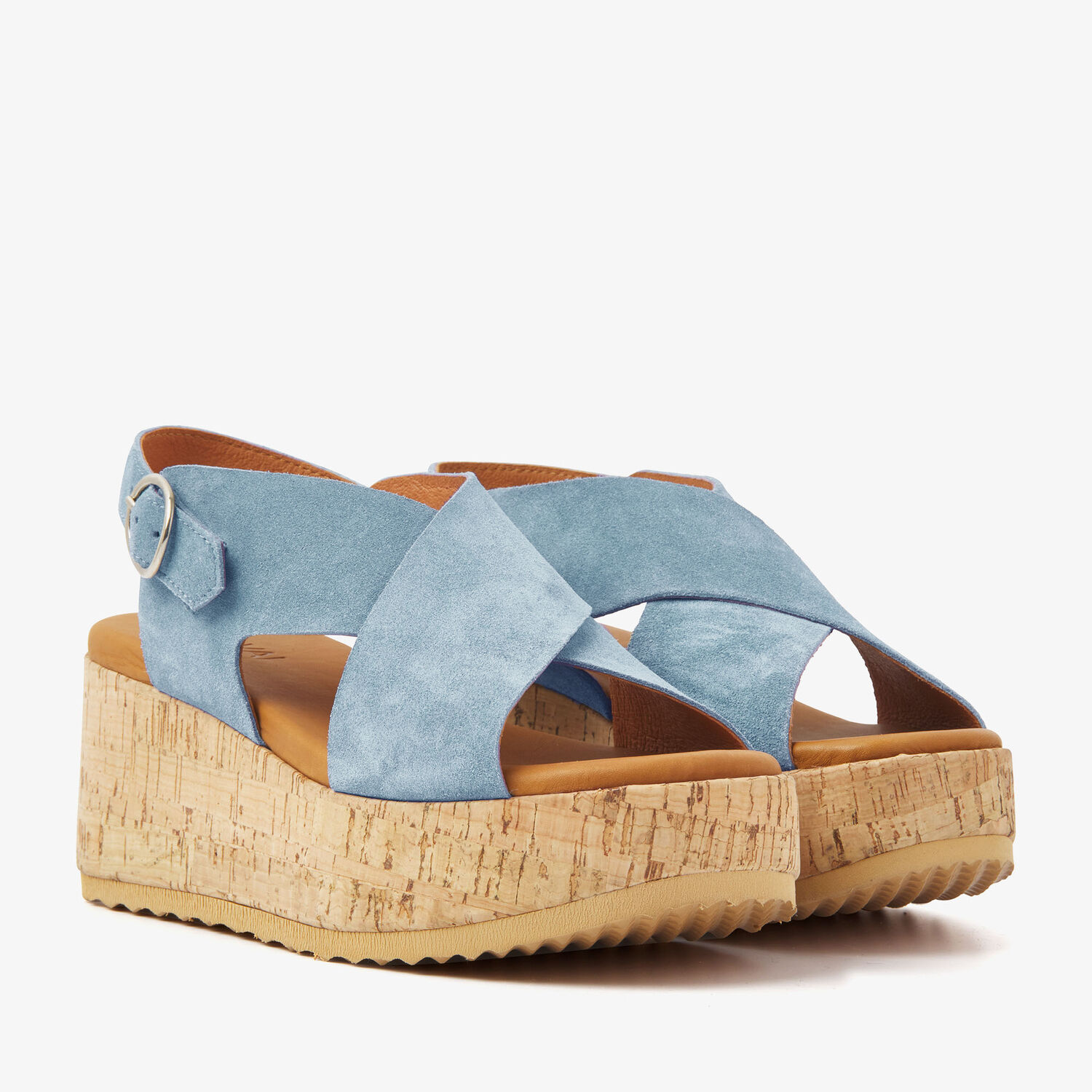 Blauwe VIA VAI Platte sandalen SISSEL RAISE - large