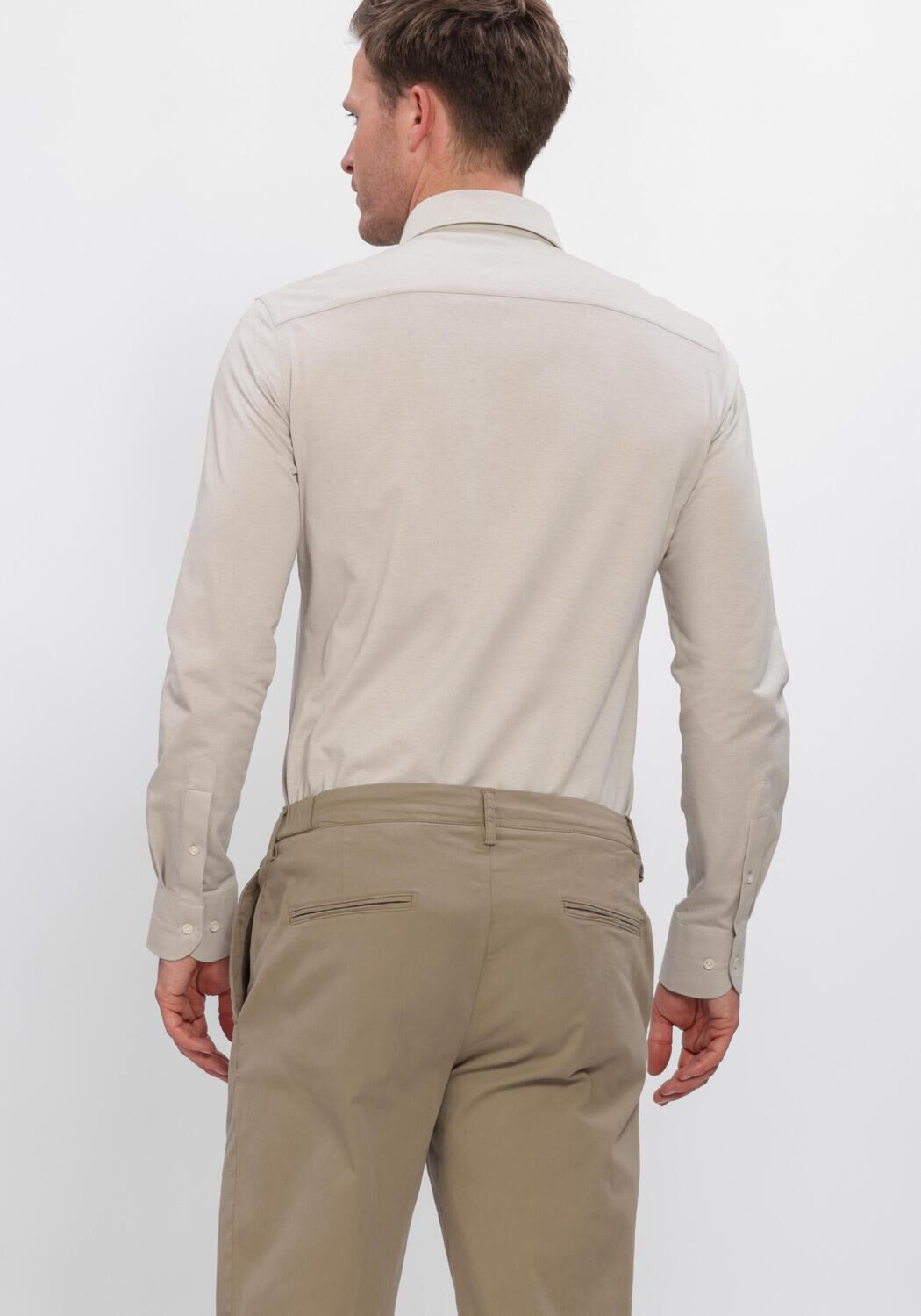 Zand PROFUOMO Klassiek overhemd SHIRT X-CUTAWAY SF JAPANESE KNITTED - large