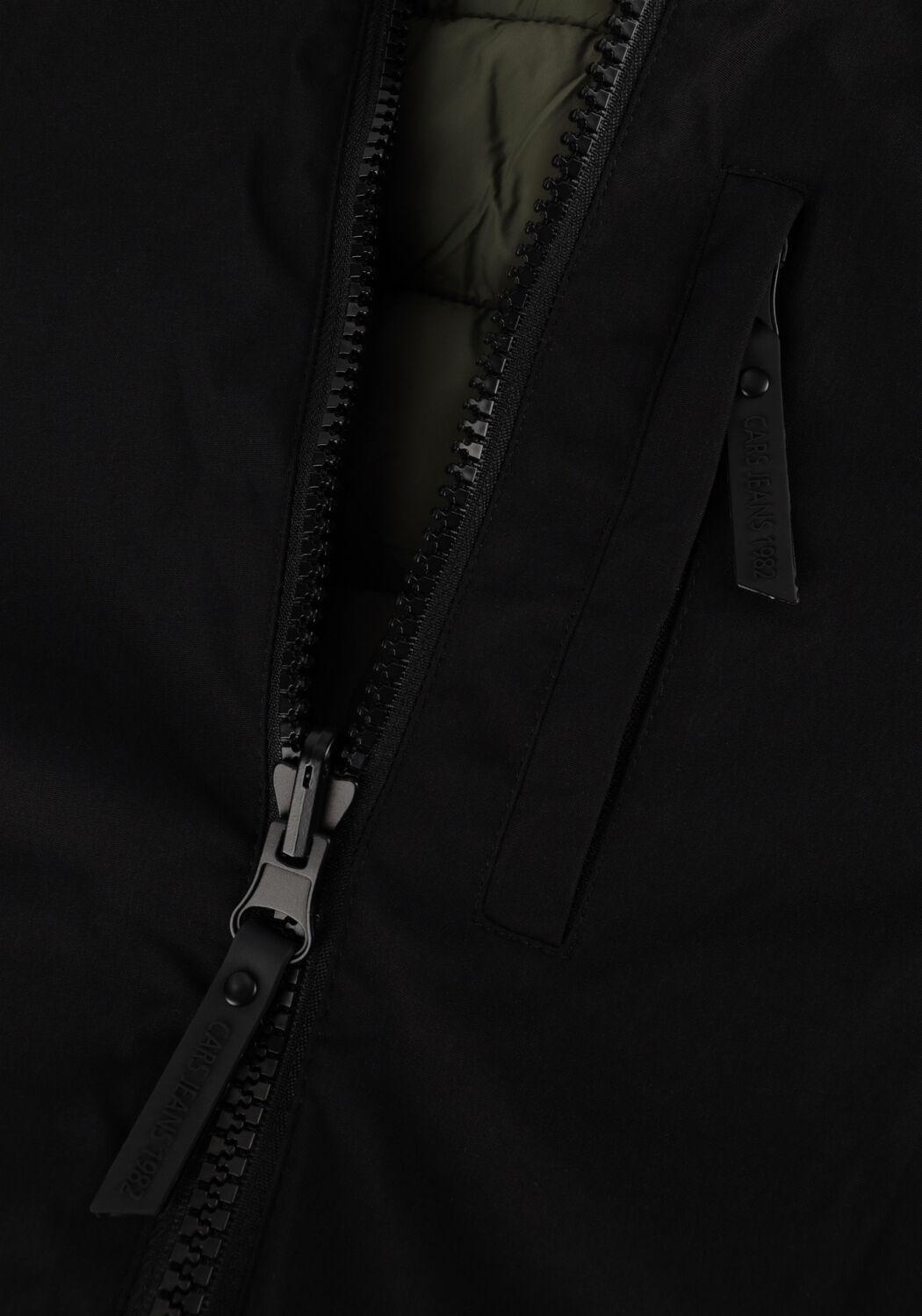 Groene CARS JEANS Gewatteerde jas RUSTHAR - large