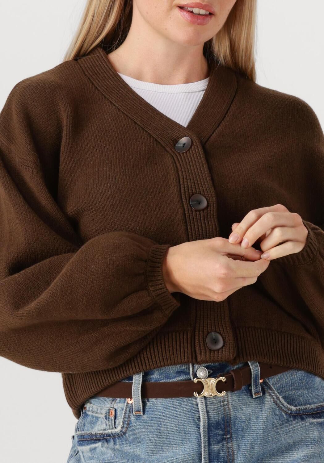 Bruine MSCH COPENHAGEN Vest MSCHZAFINA CARDIGAN | Omoda