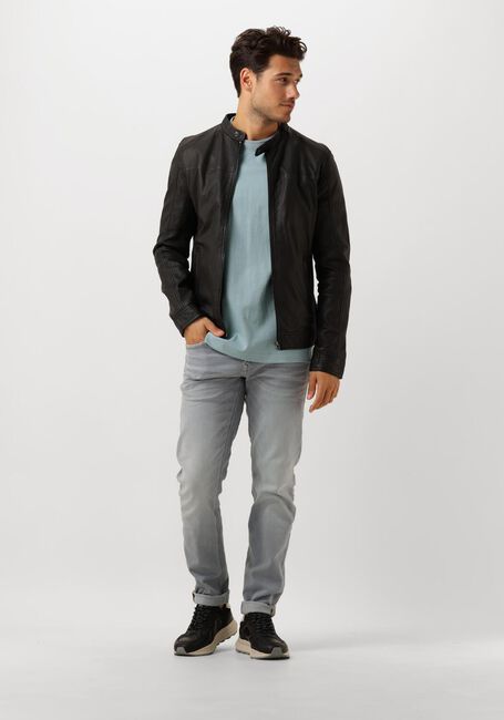 Blauwe CAST IRON T-shirt SHORT SLEEVE R-NECK REGULAR FIT INTERLOCK - large