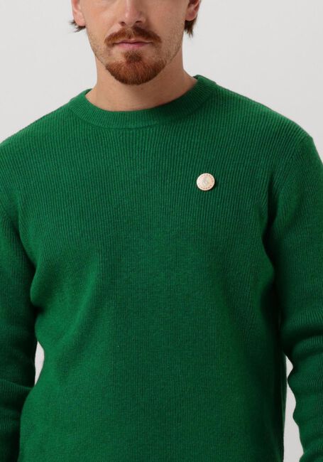 Groene SCOTCH & SODA Trui RIB-KNIT WOOL-BLEND CREWNECK PULLOVER - large