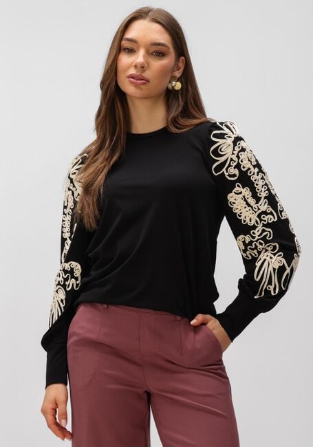 Zwarte OBJECT Trui OBJCAROLINE JOANA L/S TOP - large