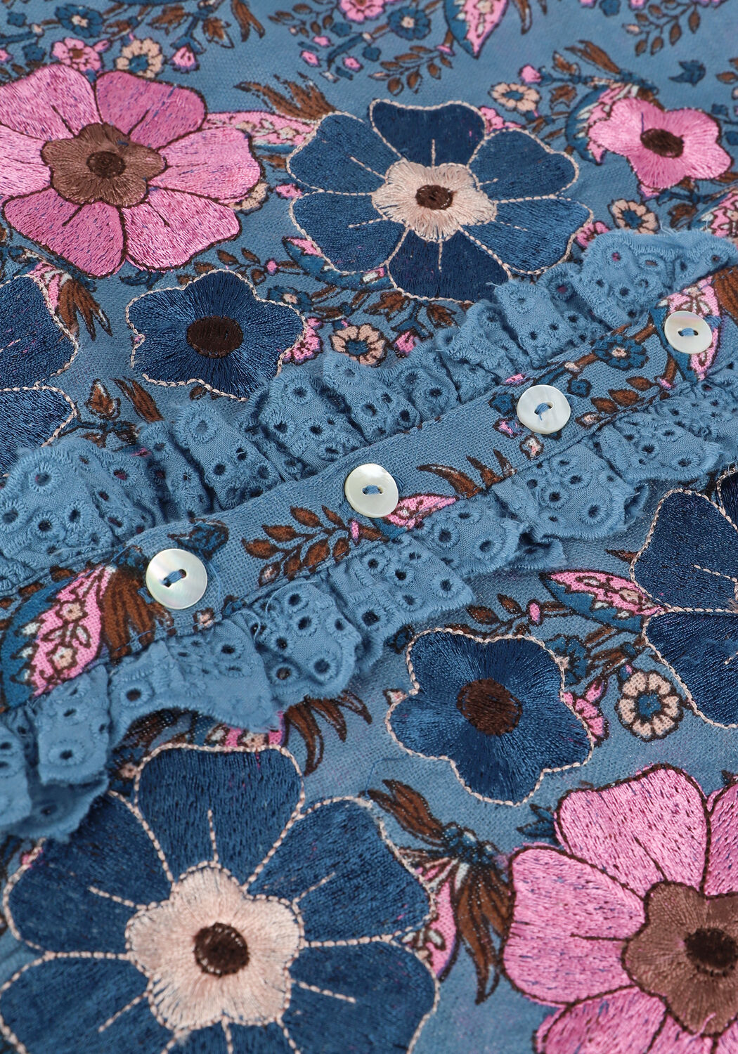 Blauwe ANTIK BATIK Blouses PAULINE BLOUSE - large