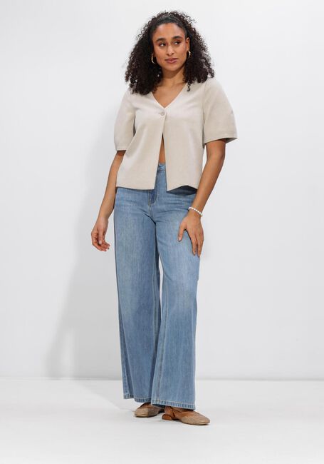 Beige OBJECT Trui OBJLISA S/S RE TOP - large