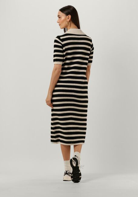 Zwarte Y.A.S. Midi jurk YASCROC SS MIDI KNIT DRESS - large