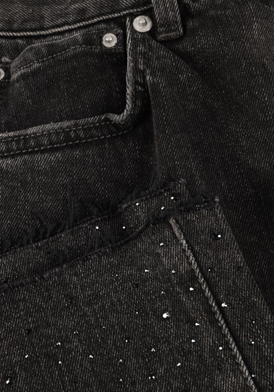 Zwarte CATWALK JUNKIE Straight leg jeans LOOSE FIT JEANS WITH METALLIC STRASS - large