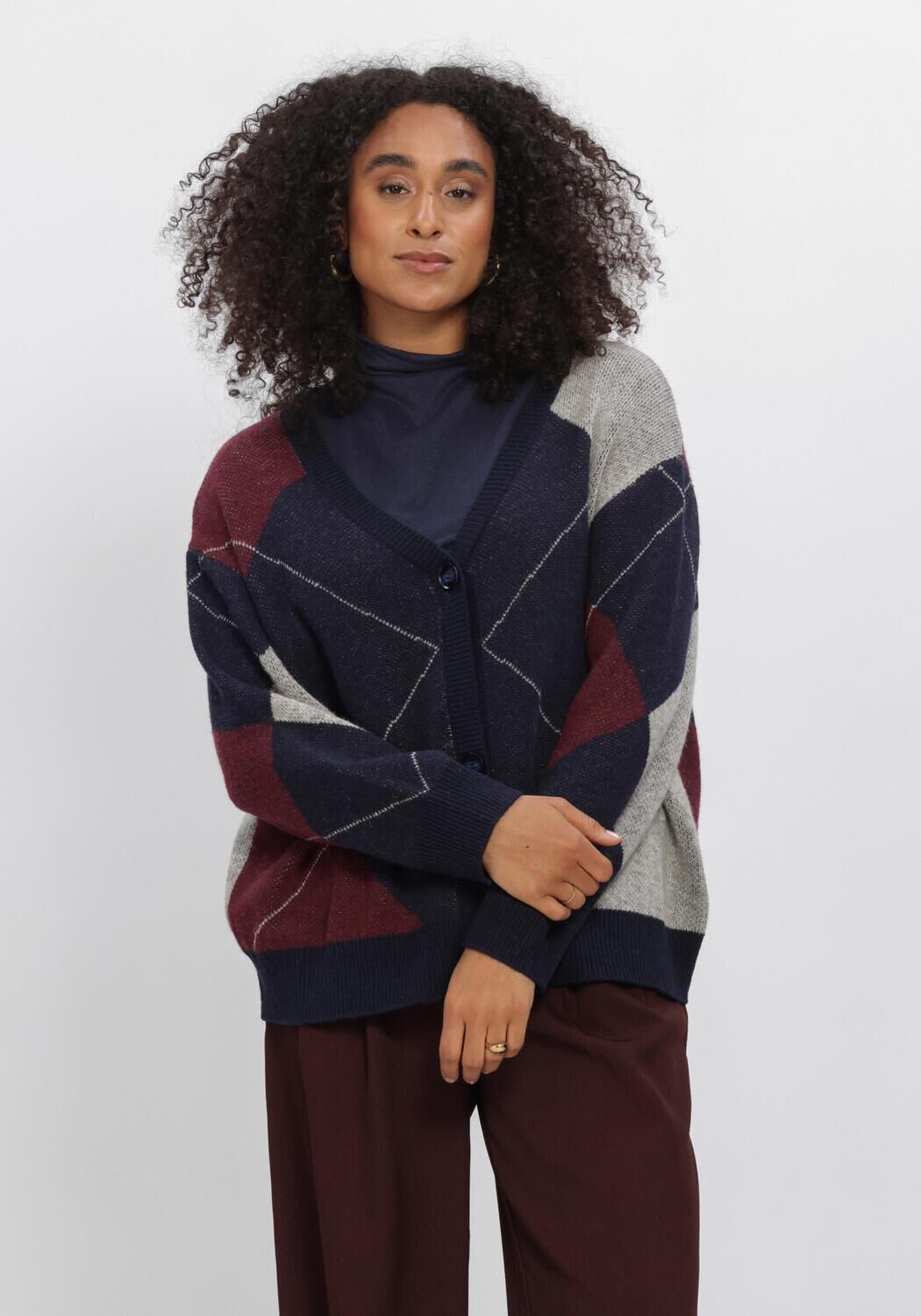 AIMEE THE LABEL Dames Truien & Vesten Kenyaw6 Knitted Cardigan Donkerblauw