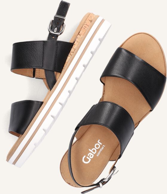 Zwarte GABOR Platte sandalen 774.1 Zwarte GABOR Platte sandalen 774.1 - large