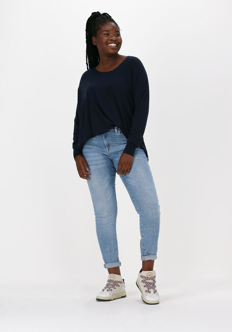 Blauwe SUMMUM Top OVERSIZED SWEATER BASIC KNIT - large