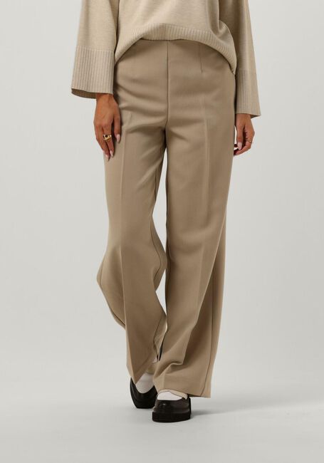 Beige MSCH COPENHAGEN Wijde broek MSCHBARBINE HW PANTS - large