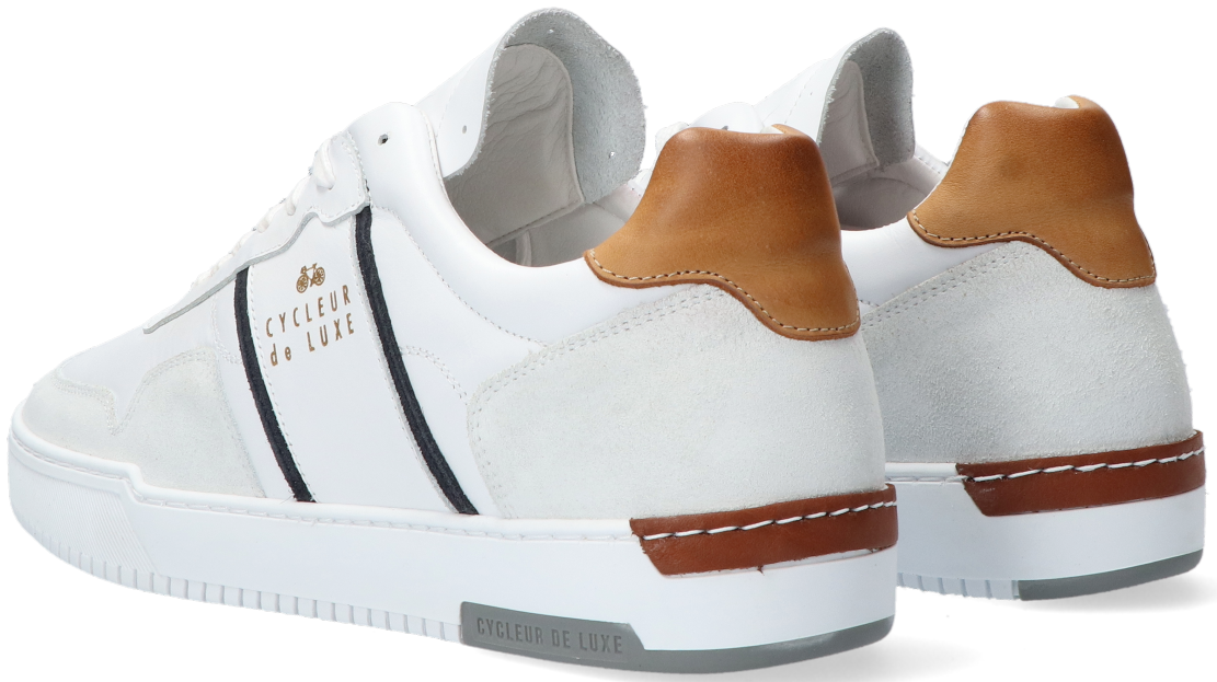 witte cycleur de luxe lage sneakers sofia