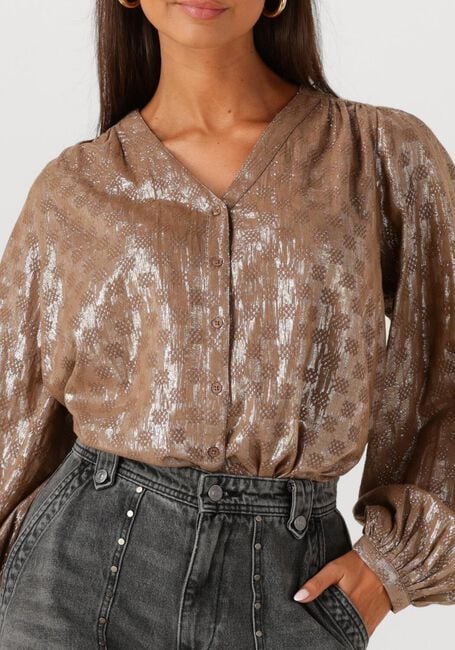 Taupe CIRCLE OF TRUST Blouses CARDI BLOUSE - large
