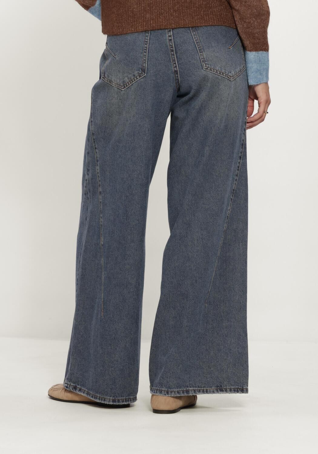 Blauwe OBJECT Wide jeans OBJDIPSY MW LO LONG JEANS 146 - large
