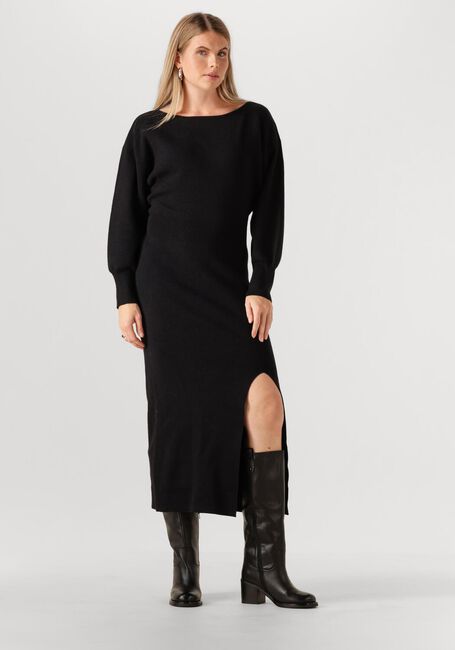 Zwarte ROUGE EDIT Maxi jurk ROUSERAPHINE LS ANKLE KNIT DRESS - large