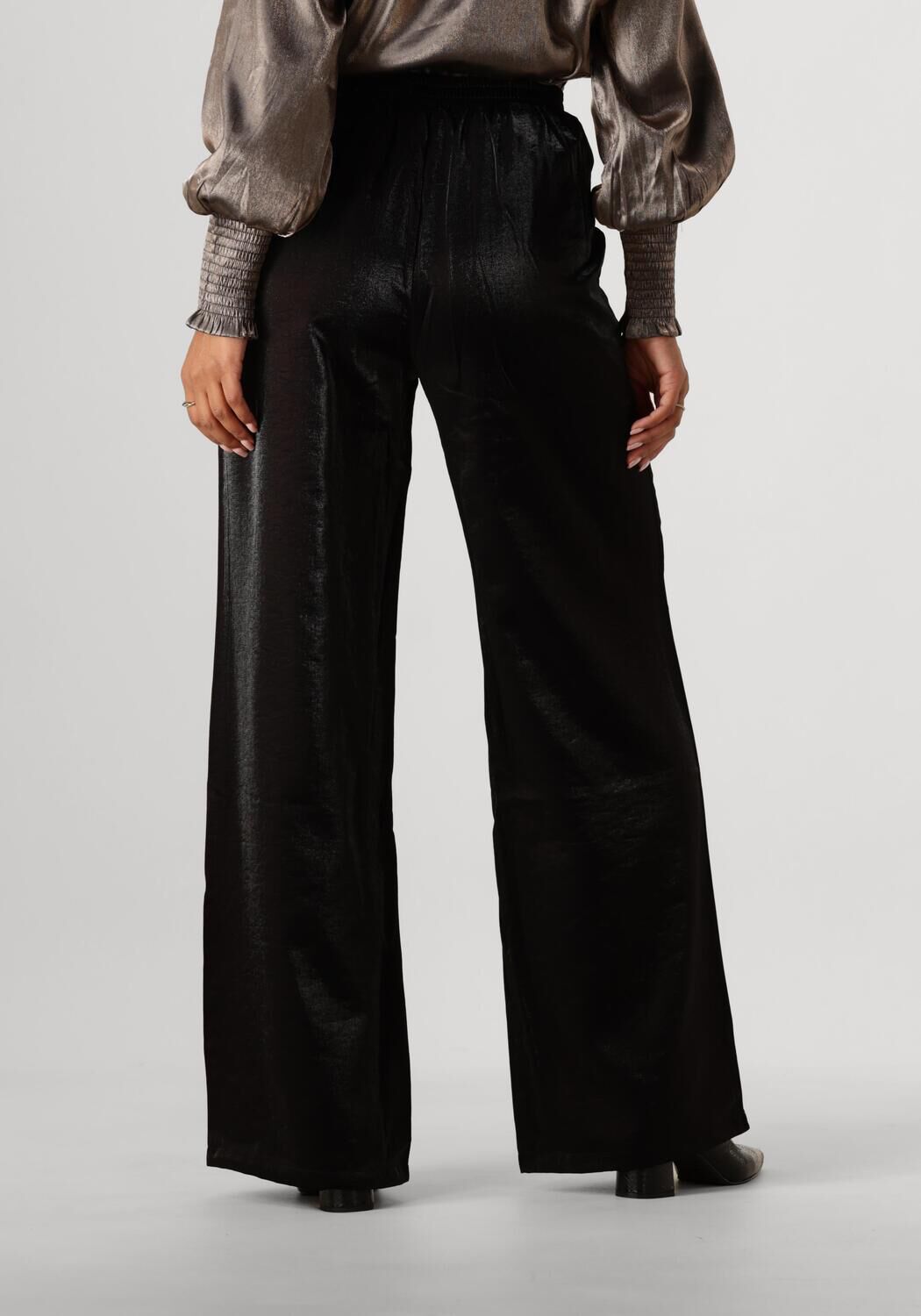 NUKUS Dames Broeken Josephine Pants Shiny Zwart