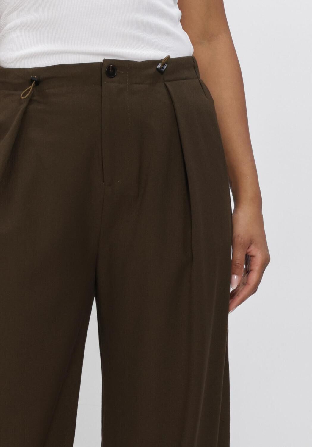 Donkergroene SUNCOO Wijde broek JIO - large