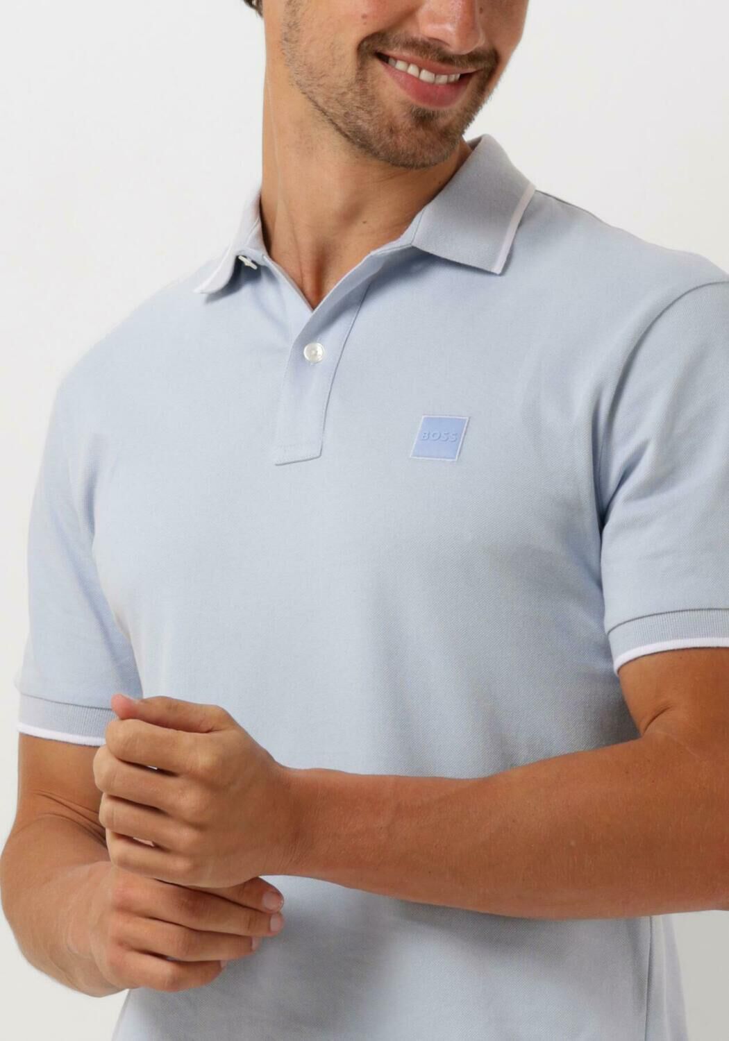BOSS Heren Polo's & T-shirts Passertip Lichtblauw