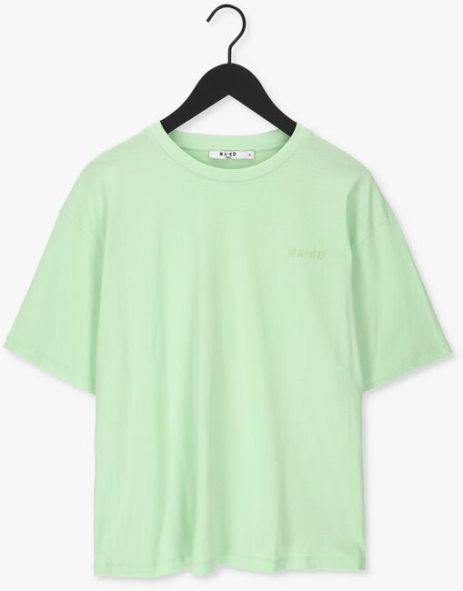 Groene NA-KD T-shirt ORGANIC LOGO OVERSIZED TEE - large