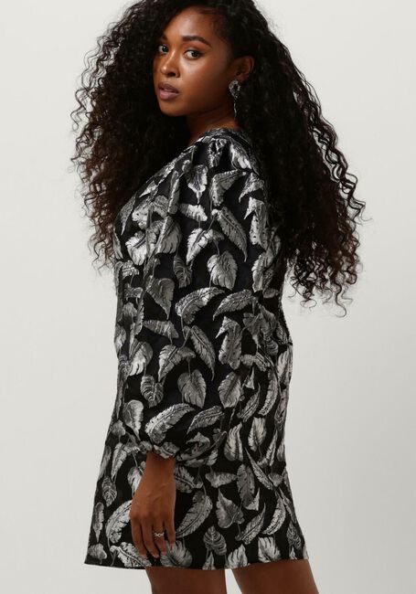 Zilveren SELECTED FEMME Mini jurk SLFPAULA SILVER LEAF LS SHORT DRESS - large