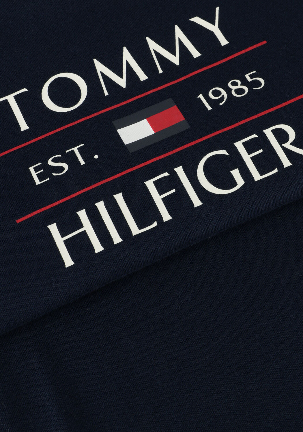 Donkerblauwe TOMMY HILFIGER T-shirt TOMMY FLAG HILFIGER REG TEE SS - large