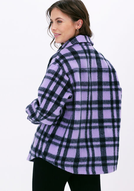 Paarse TOMMY JEANS Jack TJW BRIGHT CHECK OVERSHIRT - large