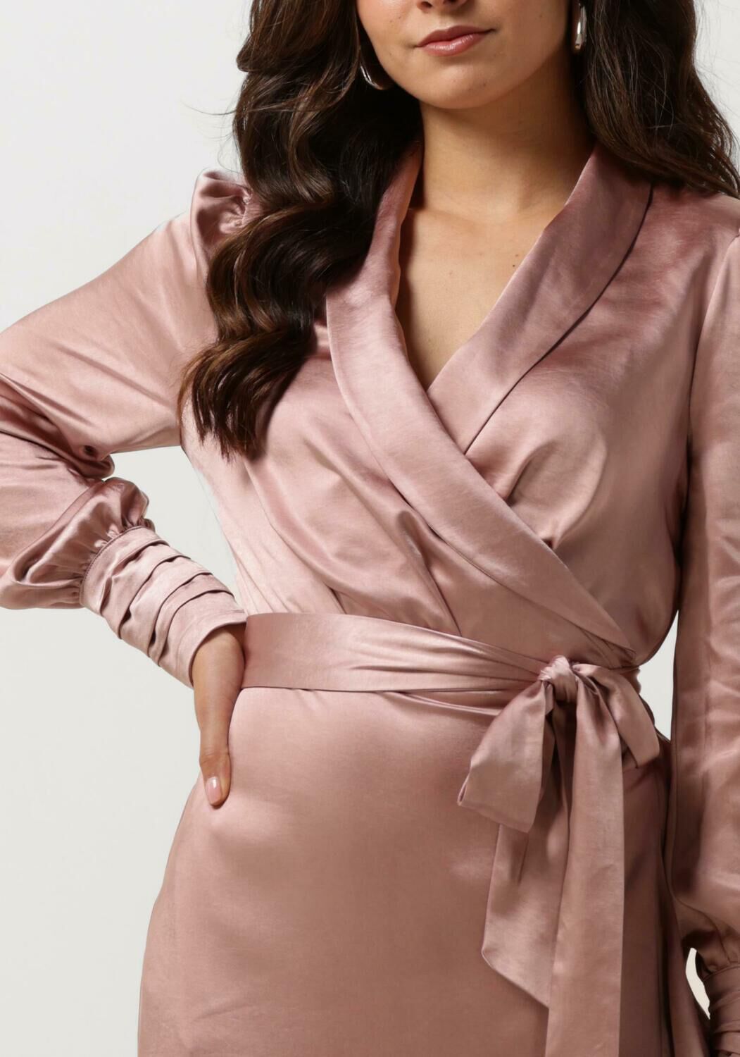 NOTRE-V Dames Jurken Nv-dorissa Satin Dress Roze