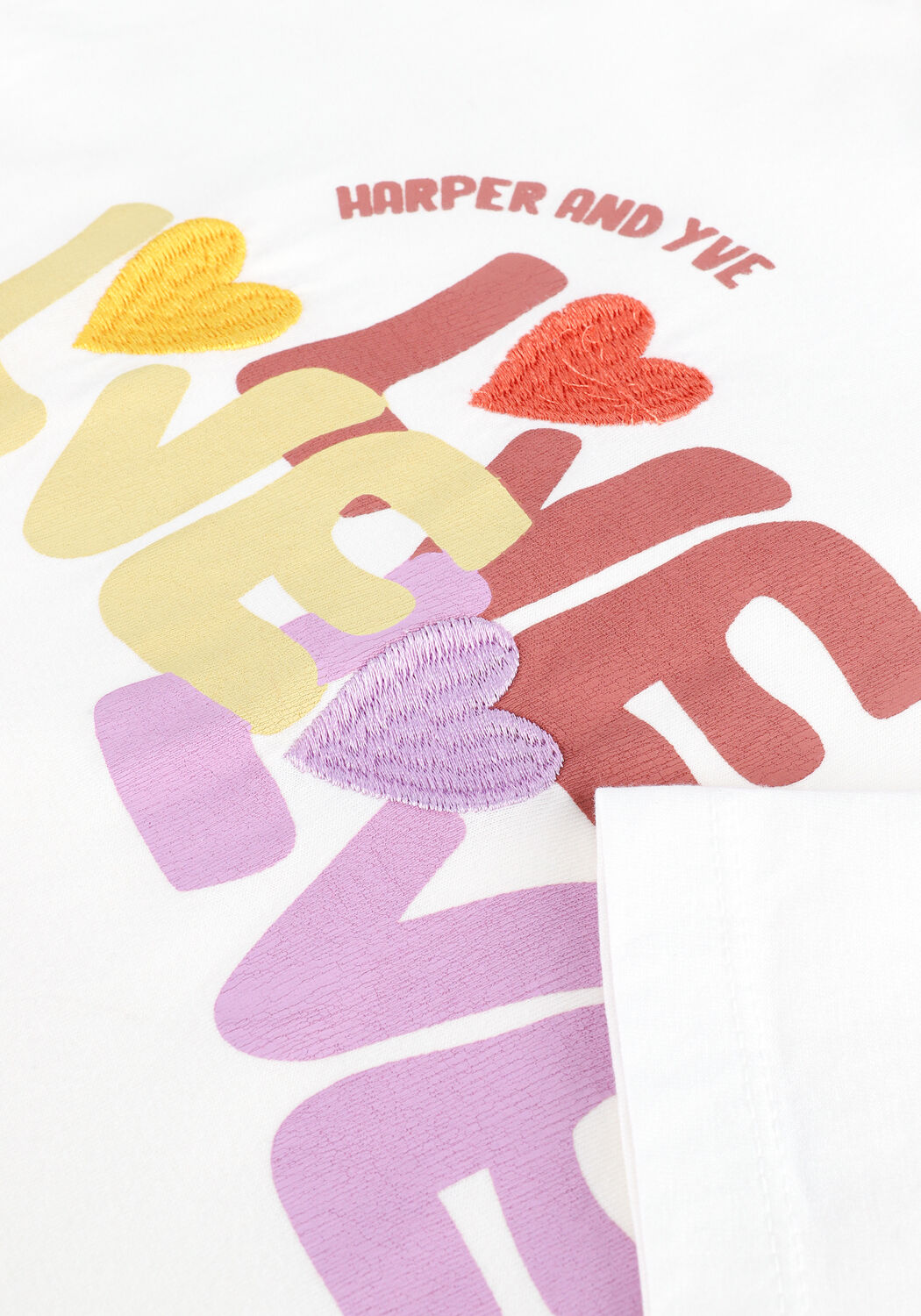 Gebroken wit HARPER & YVE T-shirt LOVE-SS - large