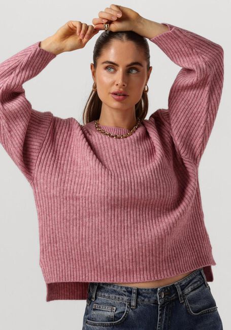 Roze CO'COUTURE Trui ROW BOX O-KNIT - large