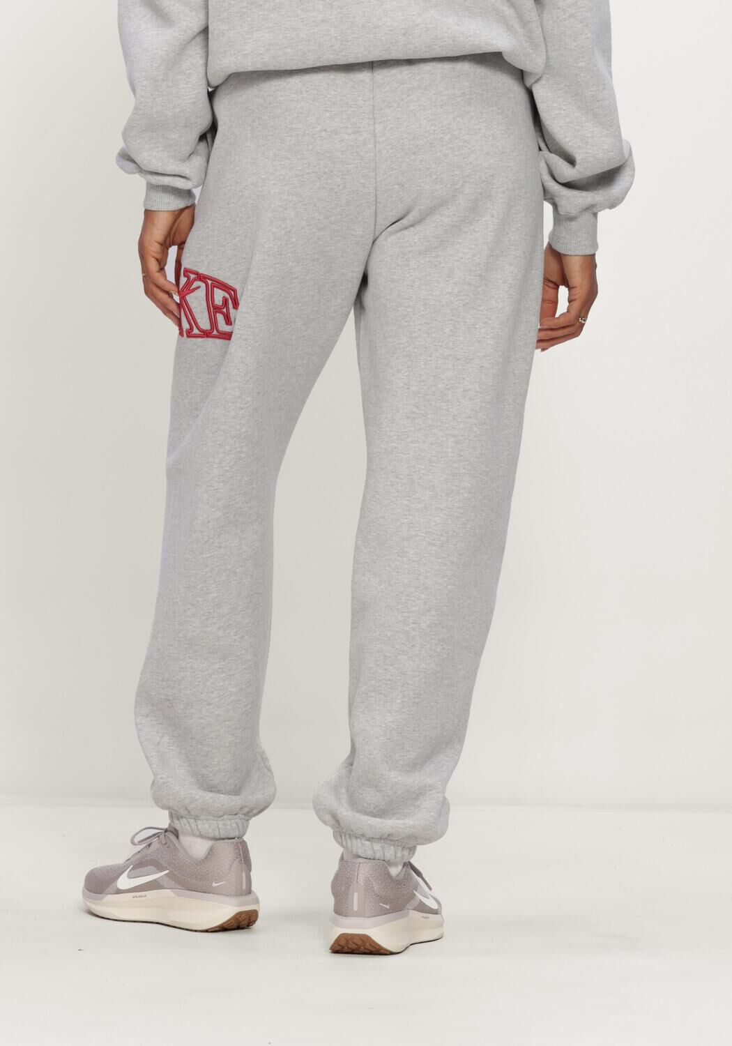 NIKE Dames Broeken Studio Fleece Middelzwaar 'graphic Pack' Lichtgrijs