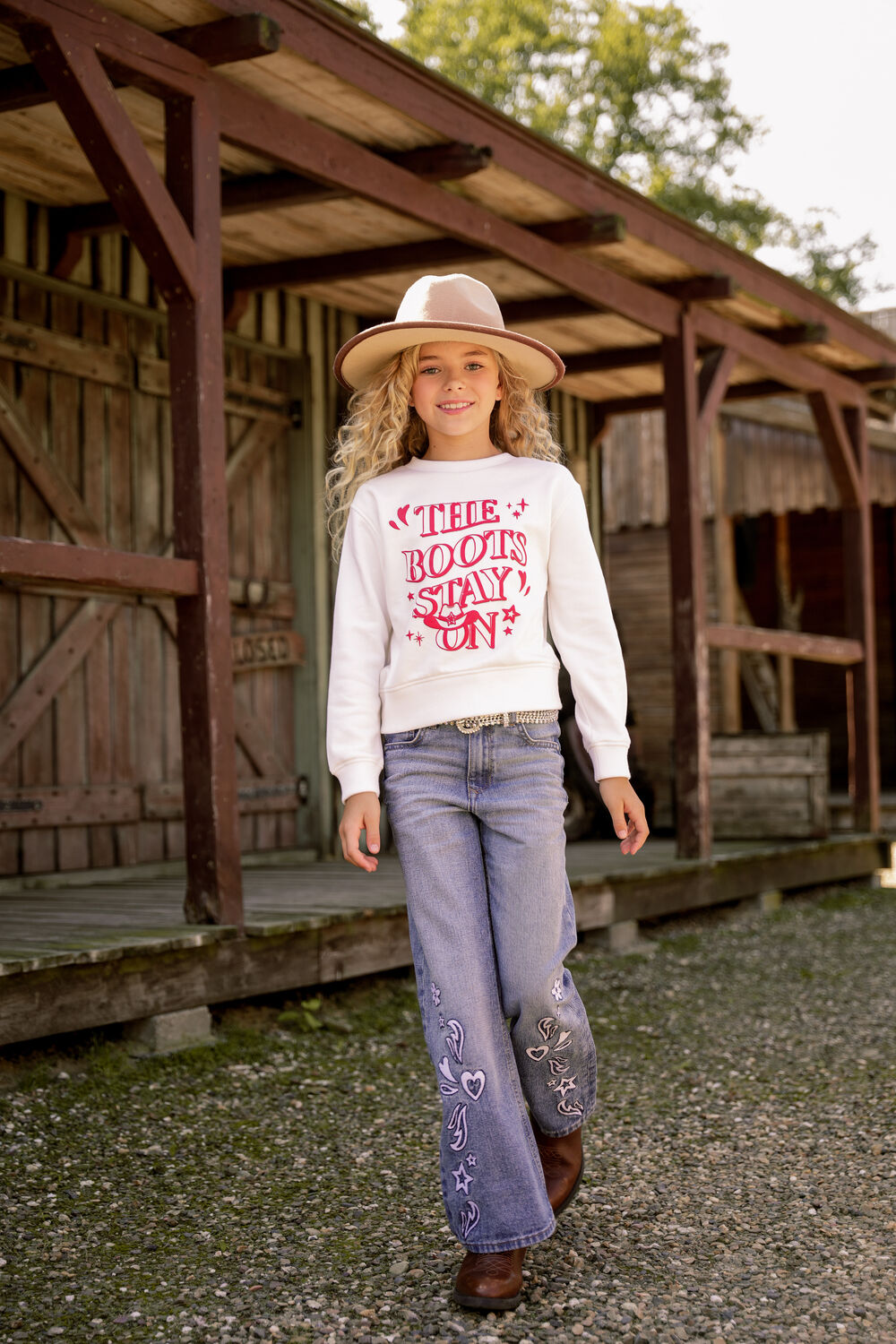 Blauwe VINGINO Wide jeans CAROLINE - large