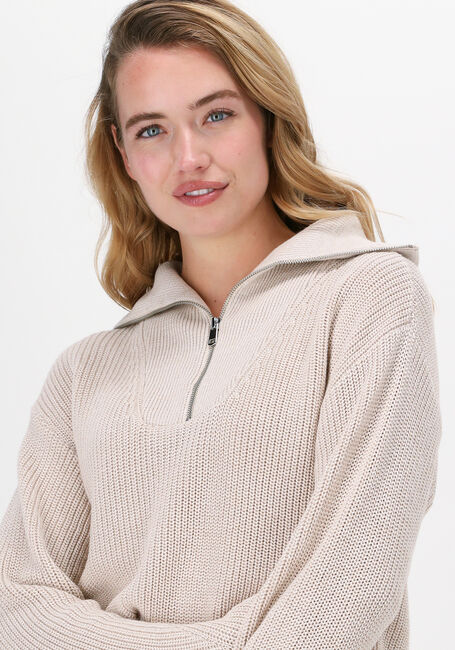 Beige ANOTHER LABEL Trui DARA KNITTED PULL L/S - large