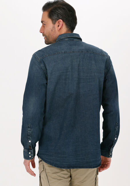 Donkerblauwe PME LEGEND Spijkerjas LONG SLEEVE SHIRT TINTED BLUE VINTAGE - large