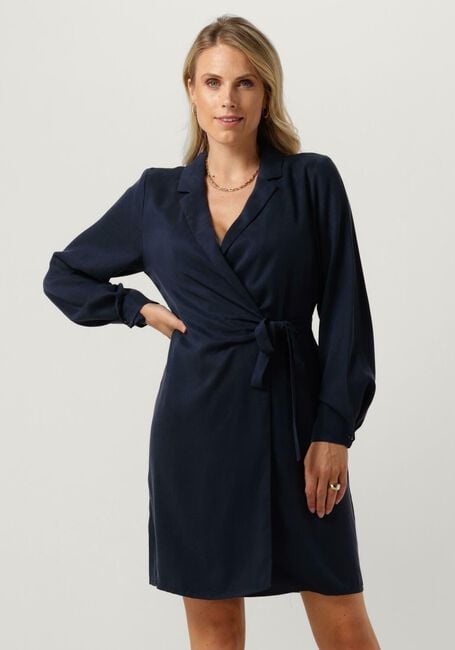 Donkerblauwe ANOTHER LABEL Mini jurk MILOU DRESS L/S - large