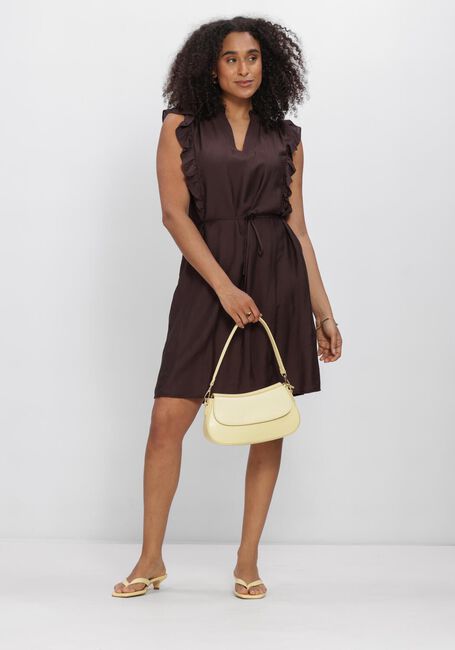 Bruine CO'COUTURE Mini jurk HERACC FRILL SS CROP V-DRESS - large