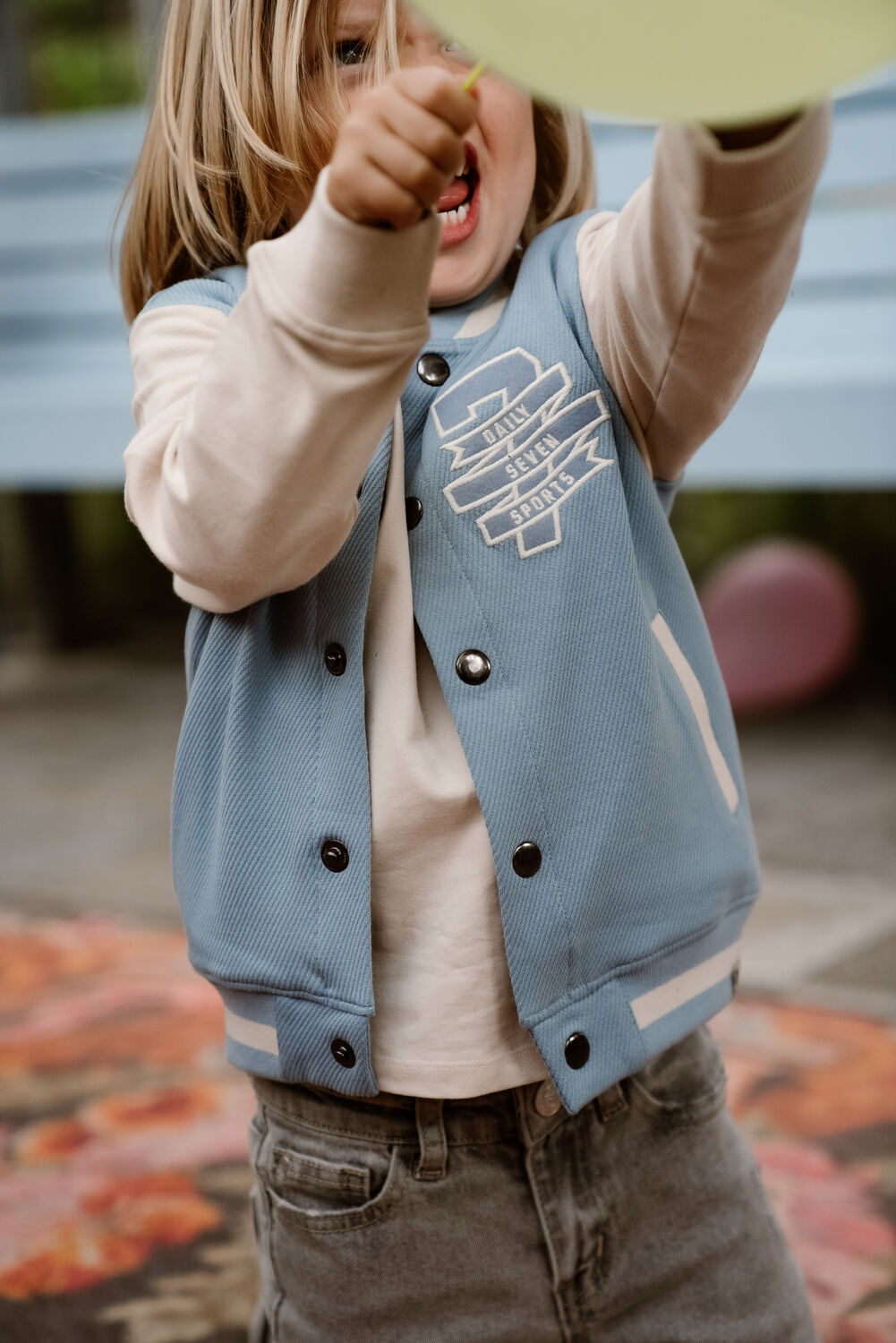 DAILY7 Jongens Truien & Vesten Oversized Bomber Jacket Blauw