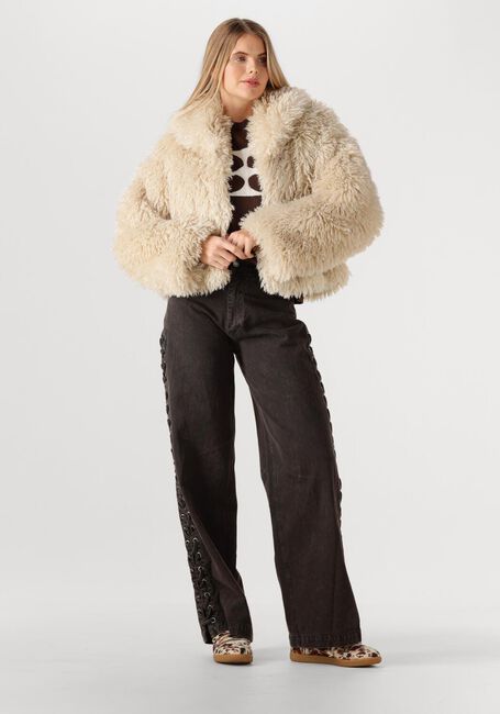 Beige SECOND FEMALE Teddy jas OPHIE JACKET - large