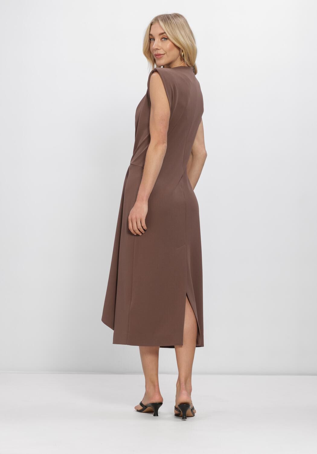 Bruine CO'COUTURE Jurken FALCONCC PLEAT DRESS - large
