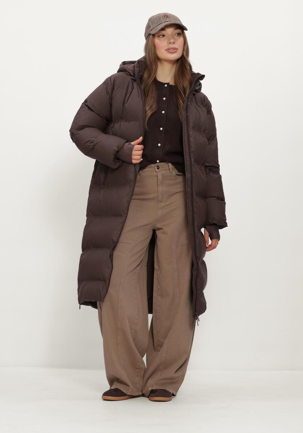 Bruine NEO NOIR Winterjassen VIVIANA C PUFFER JACKET - large