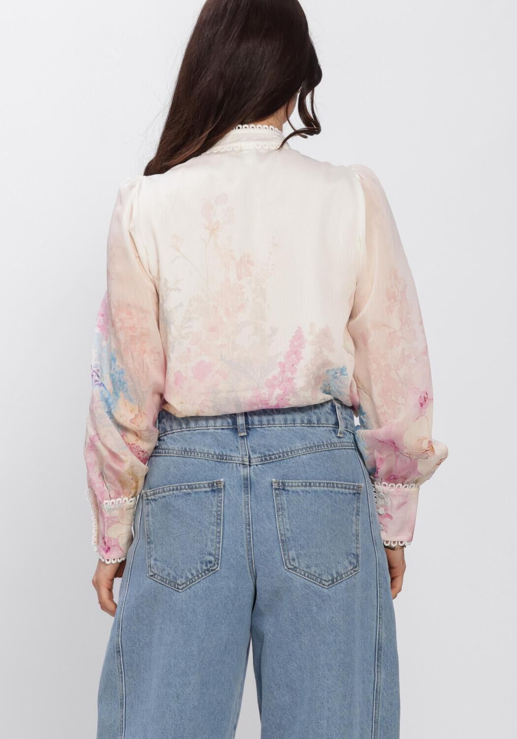 Roze Y.A.S. Blouses YASFLORENCE LS SHIRT - large
