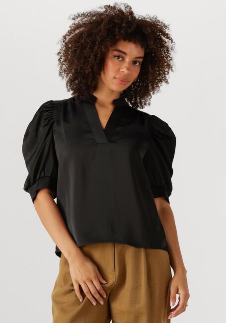 Zwarte NEO NOIR Blouses ROELLA HEAVY SATEEN BLOUSE - large