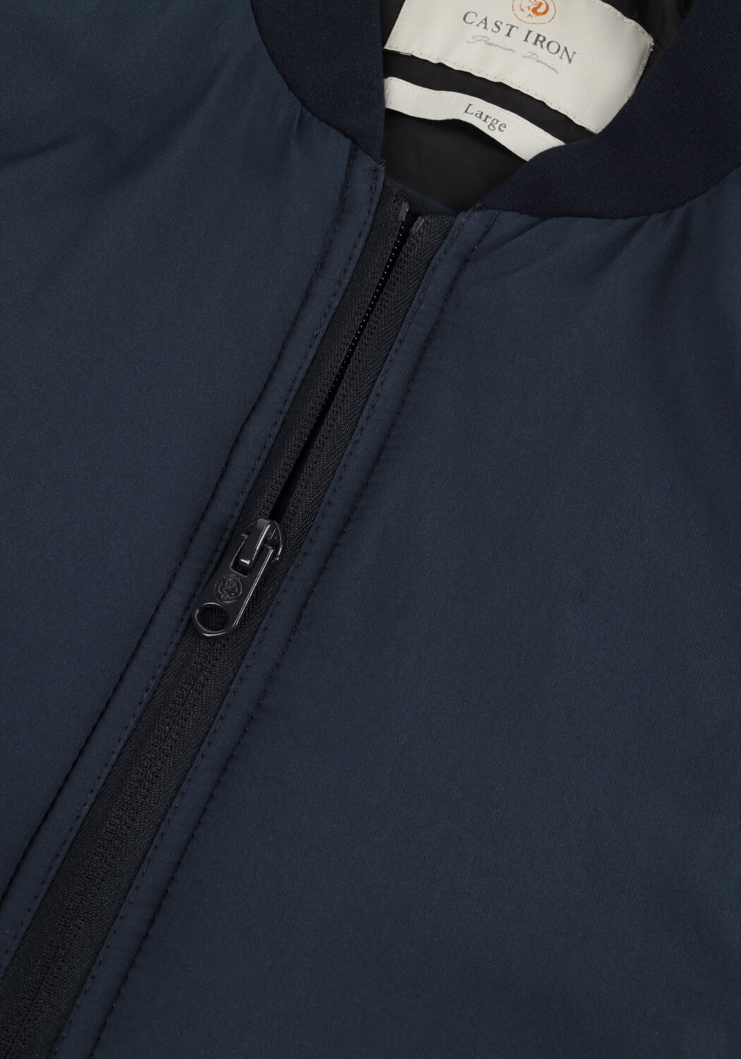 Blauwe CAST IRON Jack BOMBER JACKET THROTTLE BARKER - large