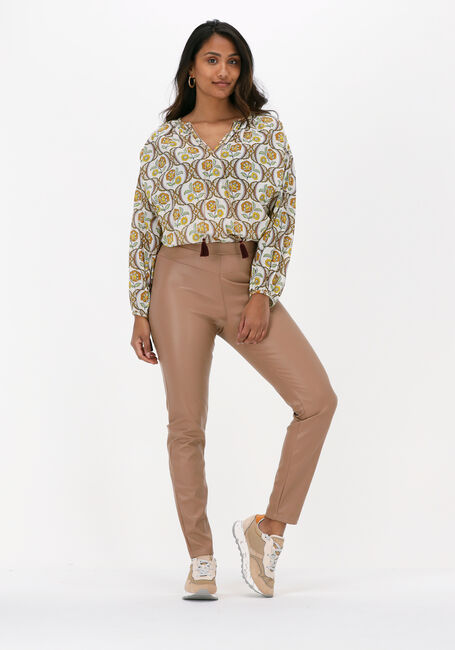 Bruine SIMPLE Legging ECO LEATHER PANTS - large